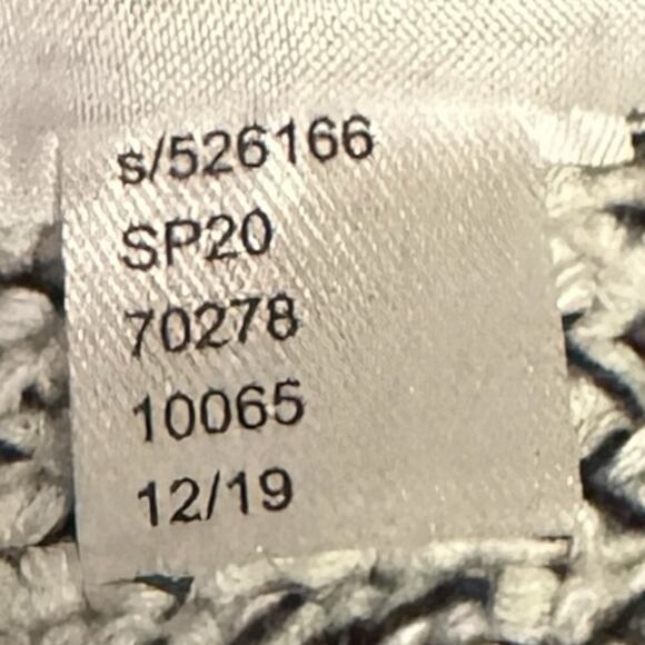 Ann Taylor Factory Tweed Pocket Open Jacket Cardigan Industrial Navy Blue Size M - Picture 10 of 10